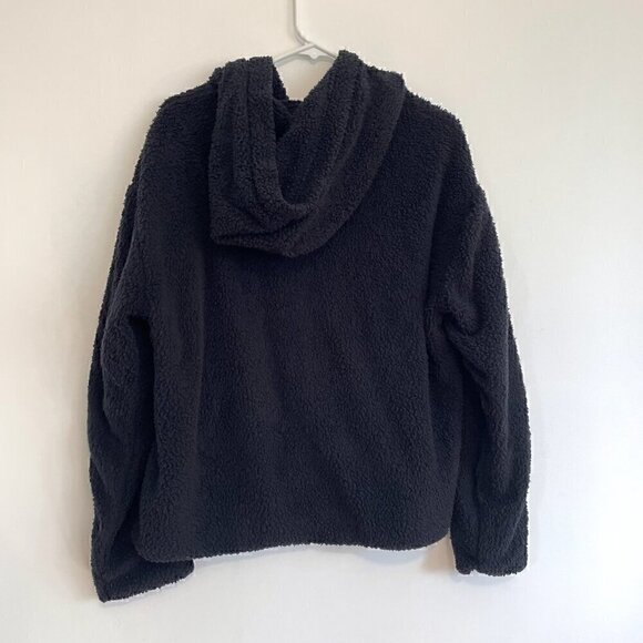 VS PINK VICTORIA'S SECRET Reversible Sherpa Lined Full Zip Hoodie Sweatshirt M - Picture 13 of 16